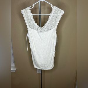 Lace, sleeveless top from Express
